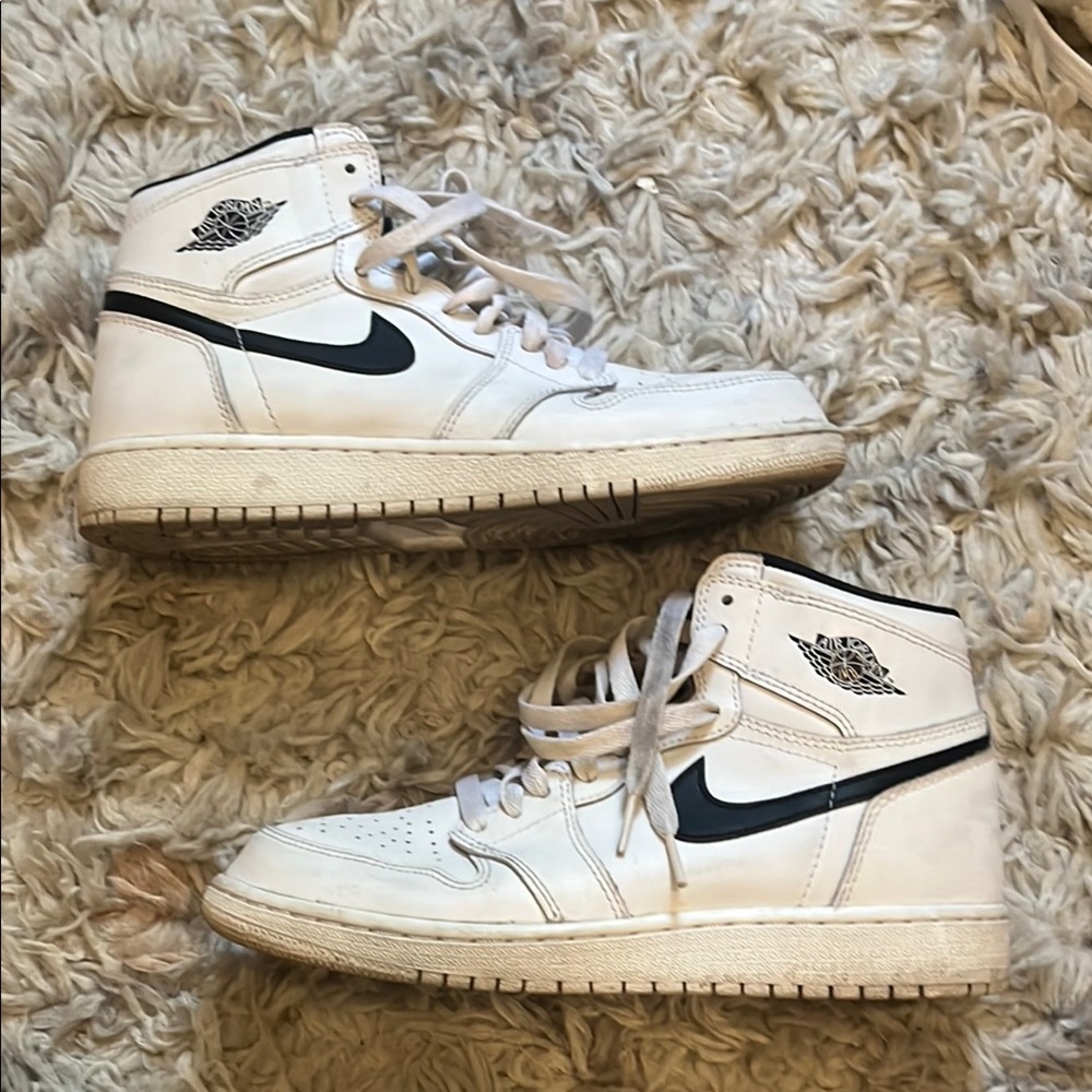 Nike White and Black High-Top Sneakers